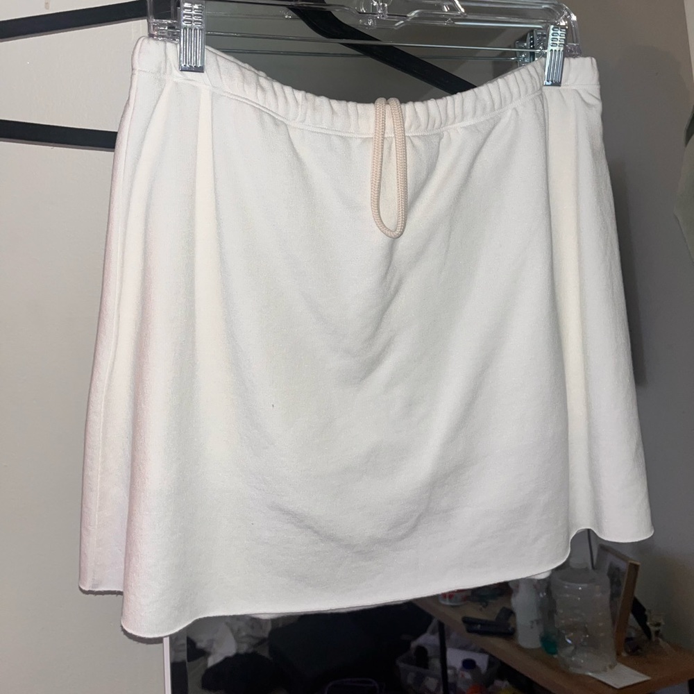 Aerie white softest fleece skort